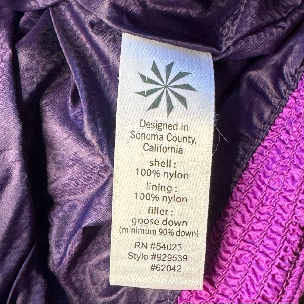 Athleta Purple Down Vest Size Small - Picture 4 of 5